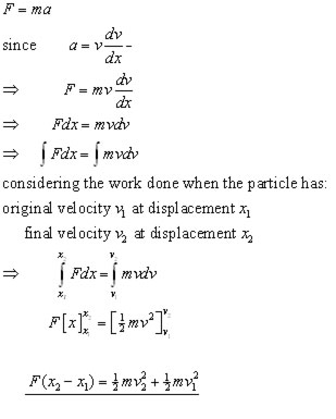 work energy equation