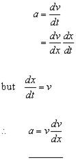 non uniform acceleration differential equations