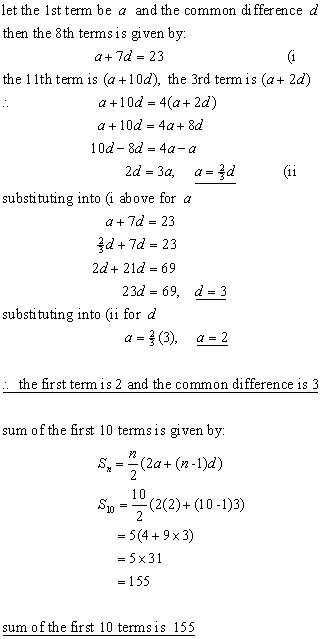 arithmetic series problem#1