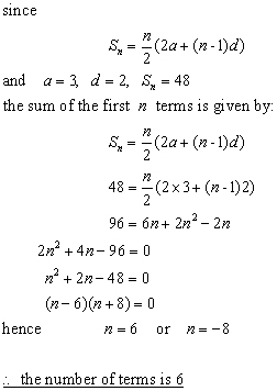 arithmetical series problem#2