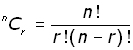 combinations equation