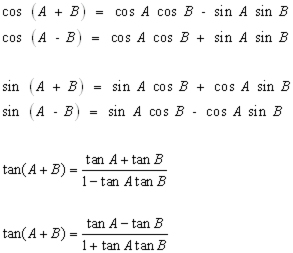 trigonometric identities formulas double angle