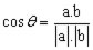 scalar product with angle